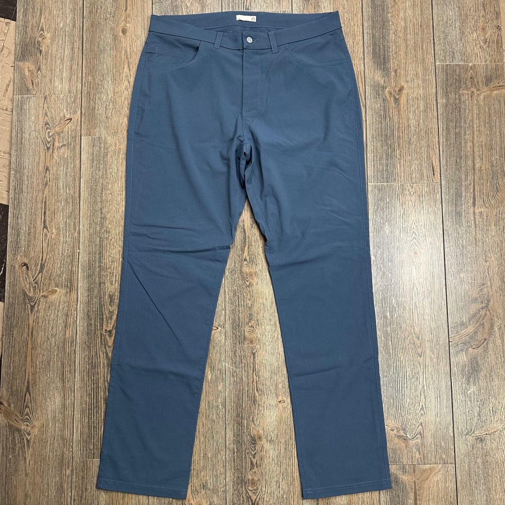 Tasc Performance Motion Straight Leg Pants Blue 36x34 TM690 Bamboo Blend
